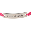 Gravur Armband Kordel pink