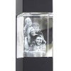 3D Glasfoto mit Leuchtstele schwarz L hoch