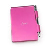 Quick Notes Alu-Notizblock pink mit Textgravur