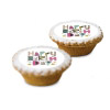 Cake Top Muffins 15 St. Ø 5 cm HAPPY BIRTHDAY PASTELL