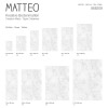 Vinyl Teppich MATTEO 40x60 cm Marmor Weiß
