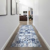 Vinyl Teppich MATTEO 118x180 cm Mosaik Blau