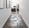 Vinyl Teppich MATTEO 40x60 cm Mosaik Blau-Beige