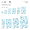 Vinyl Teppich MATTEO 60x90 cm Blue Leaves