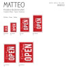 Vinyl Teppich MATTEO 90x135 cm Come in We are Open