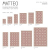 Vinyl Teppich MATTEO 60x90 cm Fliesen 7 Rot