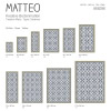 Vinyl Teppich MATTEO 40x60 cm Fliesen 7 Blau