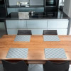 Tischset Vinyl Leinen 5 Blau