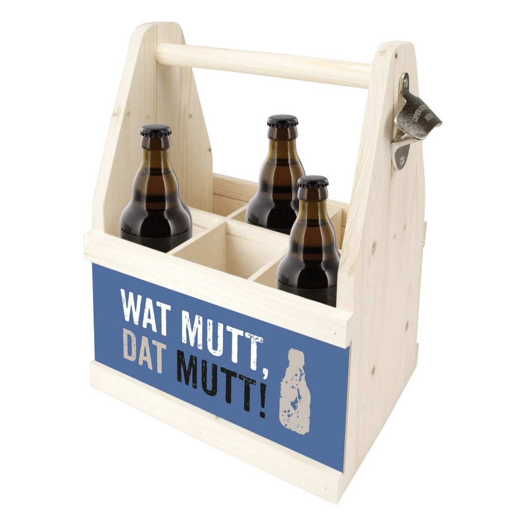Beer Caddy Bier Flaschenträger mit Flaschenöffner für Vatertag Grillen Party 