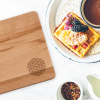 Frühstücksbrett Buche mit Gravur Blume des Lebens