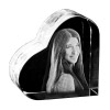 Glasfoto Herz in 3D Portrait groß