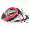 Gravur Armband Kordel pink