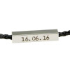 Armband geflochten mit Gravur silber