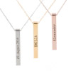 Halskette mit Gravur gold vertikal 