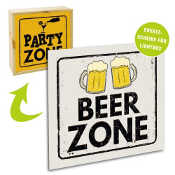 contento Acrylglasscheibe für Lightbox BEER ZONE 25x25 cm