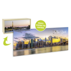 contento Acrylglasscheibe für Lightbox NEW YORK 35x15 cm