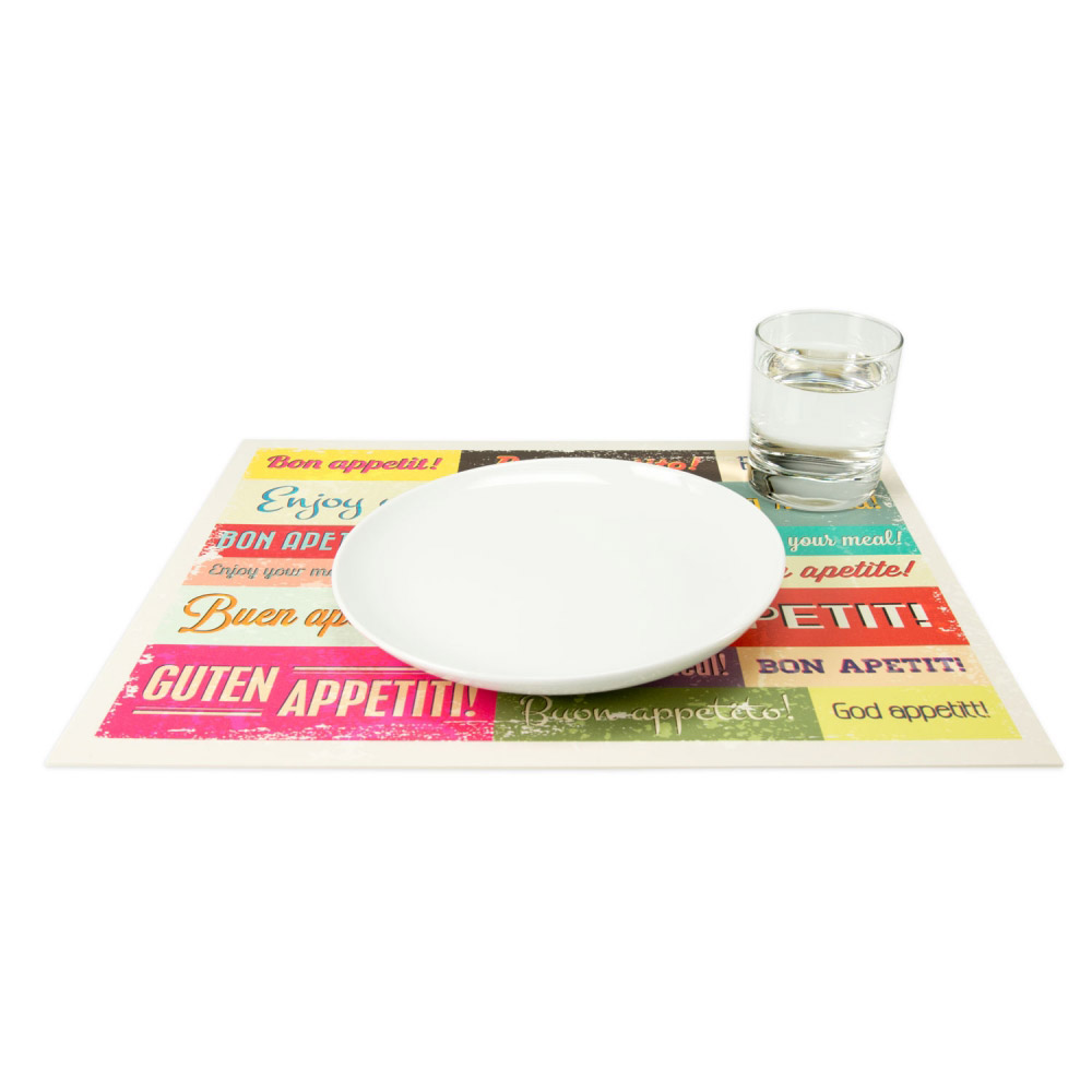 Tischset Vinyl bedruckt 40 x 30 cm - Motiv BON APETITO | Contento