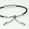 Armband geflochten mit Gravur silber