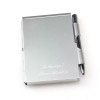 Quick Notes Alu-Notizblock silber mit Textgravur