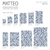 Vinyl Teppich MATTEO 90x160 cm Mosaik Blau
