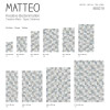 Vinyl Teppich MATTEO 60x90 cm Mosaik Blau-Beige
