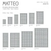 Vinyl Teppich MATTEO 40x60 cm Fliesen Grau