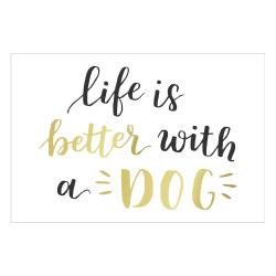 contento Vinyl Teppich MATTEO 40x60 cm Life is better with a Dog