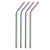 4 x Edelstahltrinkhalme BarBaydos® Rainbow abgewinkelt Ø 6 x 210 mm