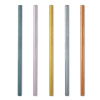 50 St. Glastrinkhalme bunt Großpack Ø 8 x 210 mm + Bürste