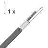1 x Glastrinkhalm mit persönlicher Gravur 240 mm 