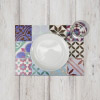 Tischset Vinyl Pattern Grau 1