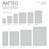 MATTEO Vinyl Teppich 90x135 cm - Fliesen 1 Blau