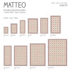 Vinyl Teppich MATTEO 50x120 cm Fliesen Orange