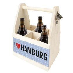 contento Beer Caddy I LOVE HAMBURG