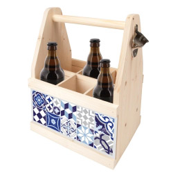 contento Beer Caddy MOSAIK GRAU-BLAU