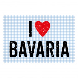 contento Matteo Vinyl Teppich 60x90 cm  I LOVE BAVARIA