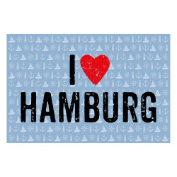contento Matteo Vinyl Teppich 60x90 cm  I LOVE HAMBURG