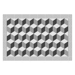 contento Vinyl Teppich MATTEO 60x90 cm Fliesen 3 Grau
