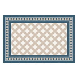 contento Vinyl Teppich MATTEO 60x90 cm Fliesen 2 Blau