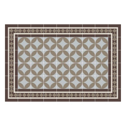 contento Vinyl Teppich MATTEO 60x90 cm Fliesen 2 Braun
