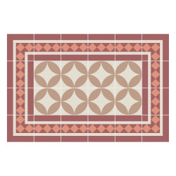 contento Vinyl Teppich MATTEO 40x60 cm Fliesen 2 Orange