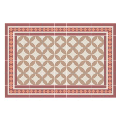 contento Vinyl Teppich MATTEO 60x90 cm Fliesen 2 Orange