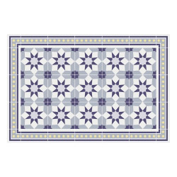 contento Vinyl Teppich MATTEO 60x90 cm Fliesen 6 Blau