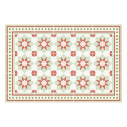 contento Vinyl Teppich MATTEO 60x90 cm Fliesen 6 Orange
