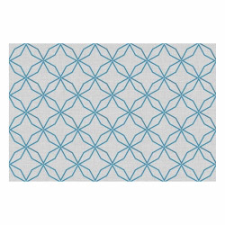 contento Vinyl Teppich MATTEO 60x90 cm Leinen 5 Blau