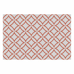 contento Vinyl Teppich MATTEO 60x90 cm Leinen 7 Rot