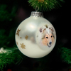 Weihnachtskugel mit Foto silber