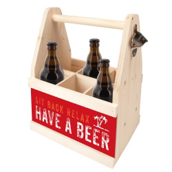 contento Beer Caddy SIT BACK RELAX HAVE A BEER