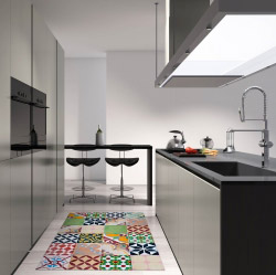 contento MATTEO Vinyl Teppich 60x90 cm - Mosaik Bunt 1