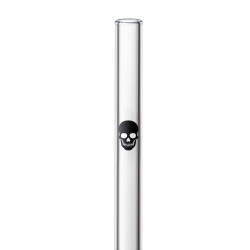 contento 4 x BarBaydos Glastrinkhalme TOTENKOPF Ø 8 x 210 mm